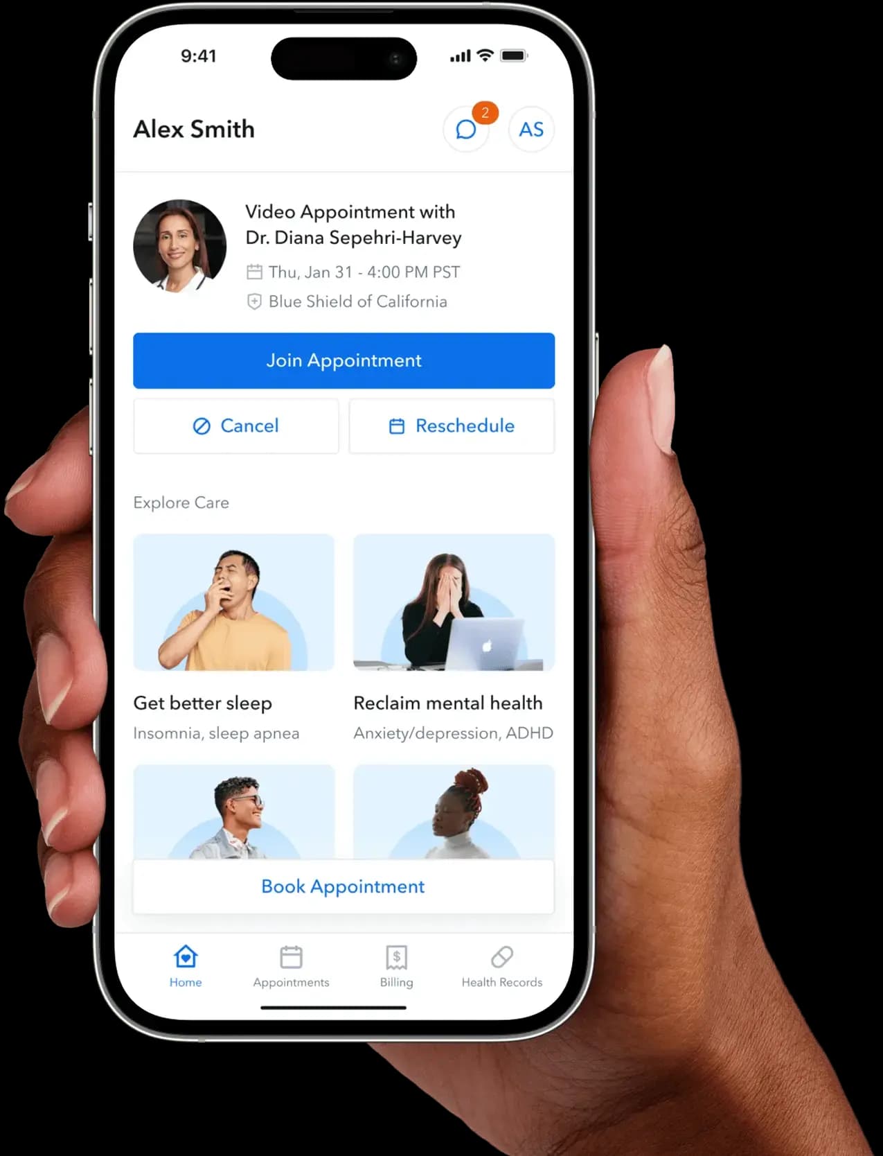 Homepage Patient Portal